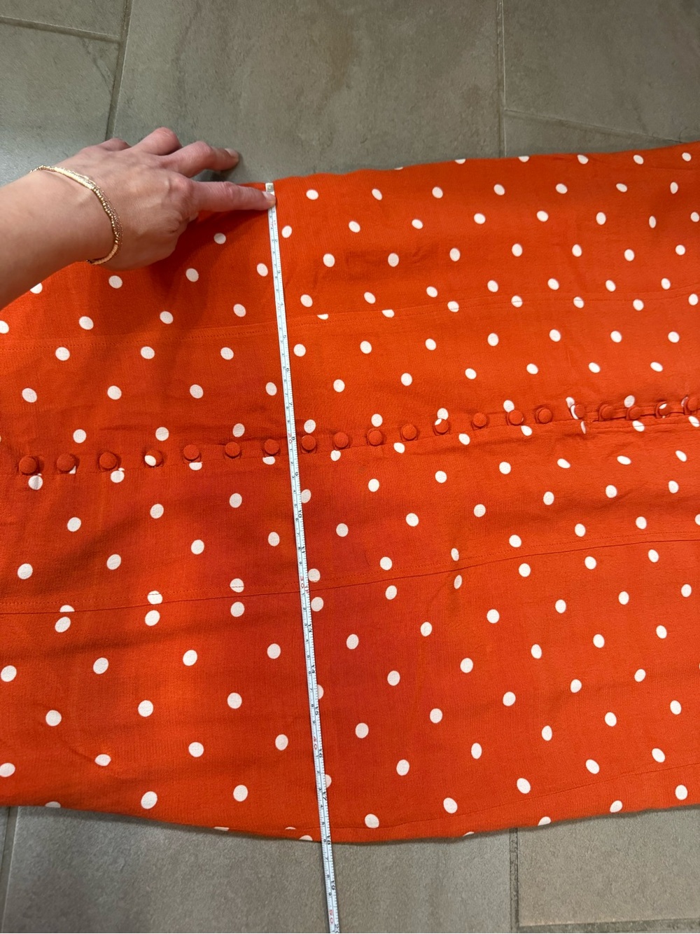 Maeve Orange Polka Dot Midi Dress - Picture 6 of 7